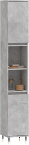 vidaXL - Badkamerkast - 30x30x190 - cm - bewerkt - hout - betongrijs