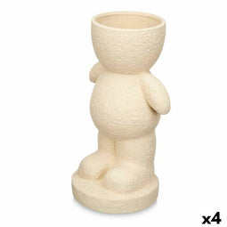Decoratieve figuren Beige Dolomite 19 x 31 x 15 cm (4 Stuks) Vaas