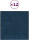 vidaXL - Wandpanelen - 12 - st - 1,08 - m² - 30x30 - cm - fluweel - blauw