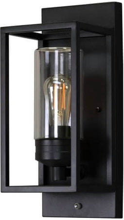 Konstsmide Trani - Wandlamp met sensor E27 20W IP44 - zwart