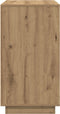 vidaXL - Dressoir - Artisan - Eiken - 80x34x75 - cm - Bewerkte - Hout