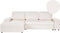 HRISEY - Hoekbank - Wit - Rechtszijdig - Bouclé