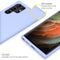 Accezz Samsung Galaxy S22 Ultra - Liquid Silicone Backcover - Schokabsorberend - Paars
