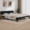 vidaXL - Bedframe - massief - hout - zwart - 180x200 - cm