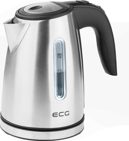 ECG RK 1050 - Waterkoker - Roestvrij staal - 1,0 l - 360° draaivoet - Blauwe achtergrondverlichting (1 stuk)