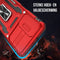 Podec Samsung Galaxy A13 5G - Telefoonhoesje - Anti-Shock Case met Kickstand Ring en Screenprotector - Rood