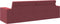 vidaXL - Vloersofa - Bed - 2-in-1 - Bordeauxrood - 245x150x60.5 - cm - Stof