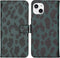 iMoshion Hoesje Geschikt voor iPhone 13 Hoesje Met Pasjeshouder - iMoshion Design Softcase Bookcase - Groen / Green Leopard