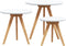vidaXL - Koffietafelset - in - Massief - Walnoot - en - Engineered - Hout