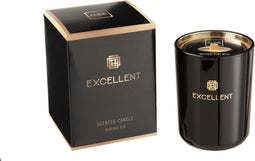 J-Line geurkaars Excellent - Siberia Fir - glas - zwart - small - 50U