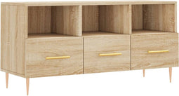 vidaXL - Tv-meubel - 102x36x50 - cm - bewerkt - hout - sonoma - eikenkleurig