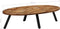 vidaXL - Salontafel - ovaal - 120x60x30 - cm - massief - gerecycled - teakhout