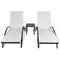 vidaXL - Ligbedden - met - tafel - poly - rattan - bruin
