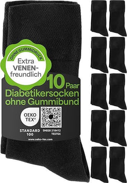 HELDENWERK Diabetische sokken - 10 paar - Ademend materiaal - Extra breed