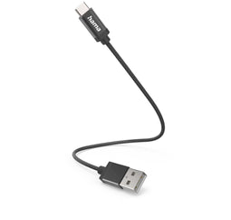 Hama 00201600 - USB-A naar USB-C kabel - Snelladen 20cm - Zwart
