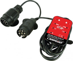 Carpoint Stekkerdoos Tester - 12V Voertuigen - 330 cm kabel - Zwart