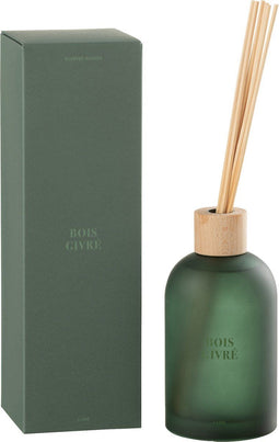 J-Line geurolie + stokjes Accords Essentiels - Bois Givré - groen - 250 ml