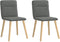 vidaXL - Eetkamerstoelen - 2 - st - stof - donkergrijs