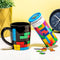 Tetris - beker & puzzelset - 100 stukjes - zwart