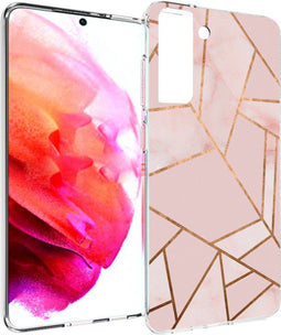 imoshion Hoesje Geschikt voor Samsung Galaxy S21 FE Hoesje Siliconen - imoshion Design hoesje - Roze / Meerkleurig / Goud / Pink Graphic