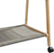 vidaXL - Kledingrek - met - schappen - en - wielen - 132x45,5x155,5 - cm - bamboe