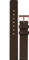 LEFF amsterdam - Horlogebandje - Leren Band T32 - Bruin/Rosé - 16mm