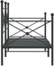 vidaXL - Slaapbank - zonder - matras - 80x200 - cm - staal - zwart