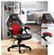tectake® Racing bureaustoel - Gamingstoel met schommelfunctie - Ergonomische directiestoel - Zwart/rood