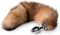 Kleine zilverkleurige buttplug met vossenstaart