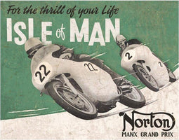 Metalen Retro Bord Norton Isle Of Men