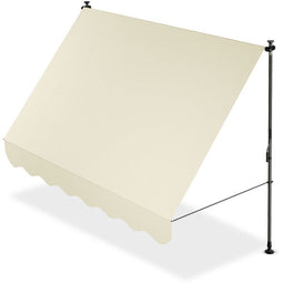 Juskys Zonneluifel - 250 x 120 cm - Waterafstotend en UV-Bestendig - Beige