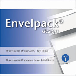 Envelop papyrus envelpack vierkant 140x140mm wit | 10 stuks