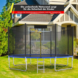 Coast Ø 427 cm - Trampoline vangnet - PE weerbestendig - Zwart