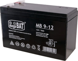 MegaBat MB 9-12 - Accu Lood-zuur 12V 9Ah - Zwart