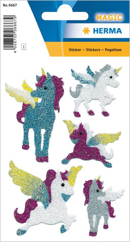 HERMA 6667 Stickers Magic Eenhoorn, diamant glitters