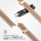 Selencia Jubilee stalen bandje - Geschikt voor Apple Watch 1, 2, 3, 4, 5, 6, 7, 8, 9, 10 (42 mm), SE - 38/40/41 mm - Rosé goud - One Size