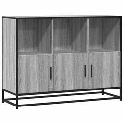vidaXL - Dressoir - 100x35x76 - cm - bewerkt - hout - grijs - sonoma - eikenkleurig