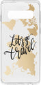 Hoesje Geschikt voor Samsung Galaxy S10 Plus Hoesje Siliconen - Design Backcover siliconen - Meerkleurig / Quote World Map