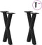vidaXL - Salontafelpoten - 2 - st - X-vormig - 28x(42-43) - cm - staal - zwart