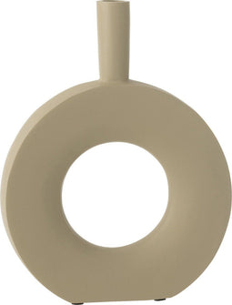 J-Line vaas Cirkel - aluminium - ivoor