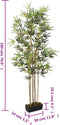 vidaXL - Kunstplant - bamboe - 1104 - bladeren - 180 - cm - groen