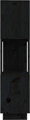 vidaXL - Boekenkast/kamerscherm - 80x25x101 - cm - massief - grenenhout - zwart