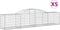 vidaXL - Schanskorven - 5 - st - gewelfd - 300x50x60/80 - cm - gegalvaniseerd - ijzer