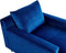 GUERET - Chaise longue - Blauw - Symmetrisch - Fluweel