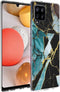 iMoshion Hoesje Geschikt voor Samsung Galaxy A42 Hoesje Siliconen - iMoshion Design hoesje - Zwart / Meerkleurig / Blauw / Shattered Blue Marble