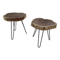 Houten bijzettafeltje dylan 2stuks - set van 2