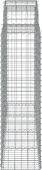 vidaXL - Schanskorven - 7 - st - gewelfd - 200x50x140/160 - cm - ijzer