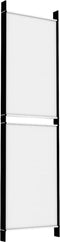 vidaXL - Kamerscherm - met - 5 - panelen - 250x180 - cm - stof - wit