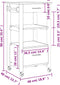 vidaXL - Keukentrolley - MONZA - 48x40x90 - cm - massief - grenenhout