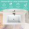 Coast Wastafel Keramiek met Afvoer - 60 x 35 x 11 cm - Wit